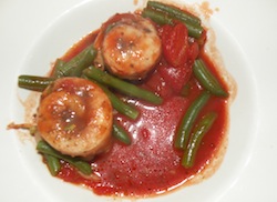 Tilapiafilets - sperziebonen & tomatensaus
