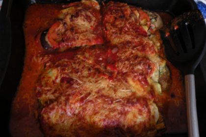 Groentelasagne glutenvrij, koolhydratenvrij, suikervrij