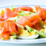 Salade met zalm en ei