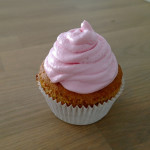 Suikervrije Citroen cupcakes met roze topping