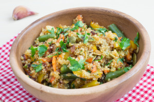 Stir-fry with vegetables and quinoa