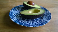 Gevulde avocado met groene linzen