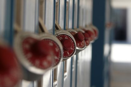 lockers op een flexwerkplek