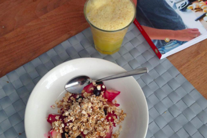 Crunchy ontbijt met peer