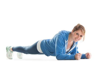 Een plank als fitnessoefening,. Goed voor je gezondheid!