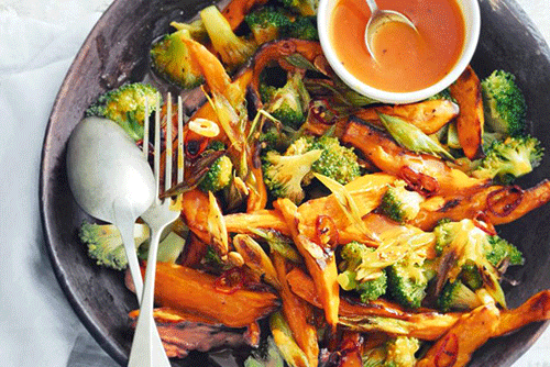 Recept voor broccoli met zoete aardappelen