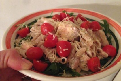 Pasta met zalm