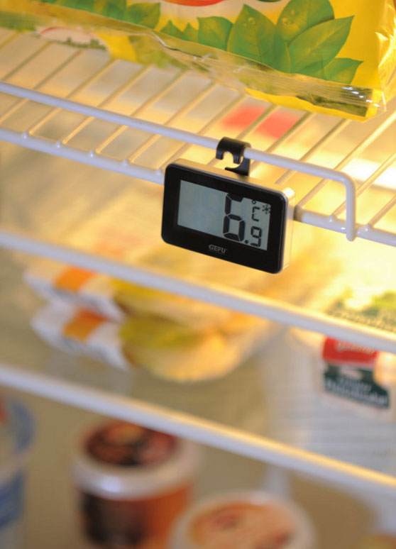 Met deze koelkastthermometer kun de temperatuur in koelkast meten.