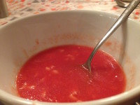 Tomatensoep met zalm