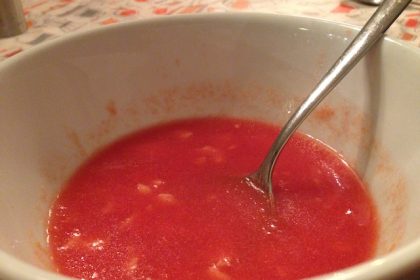 Tomatensoep met zalm