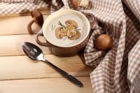 Gezond recept: geroosterde champignonsoep