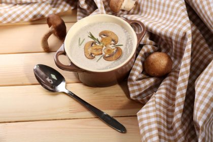 Gezond recept: geroosterde champignonsoep