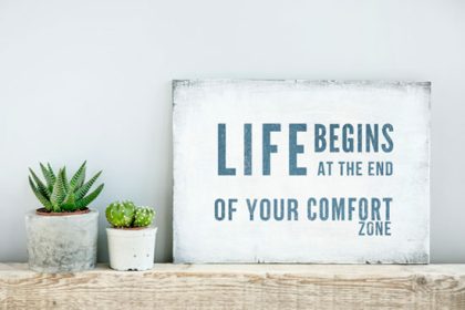 Angst voor succes, angst om uit je comfortzone te stappen.