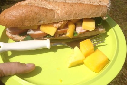 Broodje kip en mango