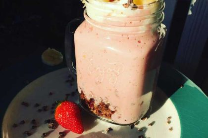 griekse yoghurt aardbeien ontbijt