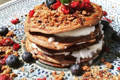 pannenkoeken met blauwe bessen