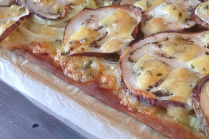 Recept, Flammkuchen met aubergine