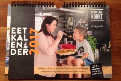 eetkalender van fransesca kookt. Drukke moeders, gezond koken