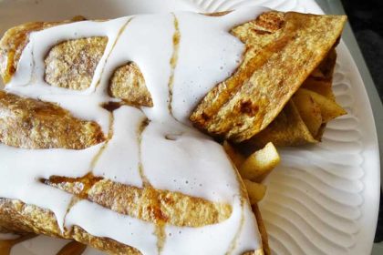 Gezonde appelrollen, gemaakt met wraps