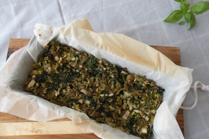 Gehaktbrood met spinazie