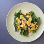 Volkoren wrap met spinazie en mango