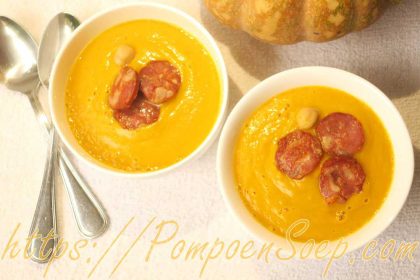 Recept voor pompoensoep met chorizo