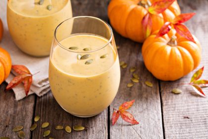 pittige pompoen ontbijt smoothie herfst winter