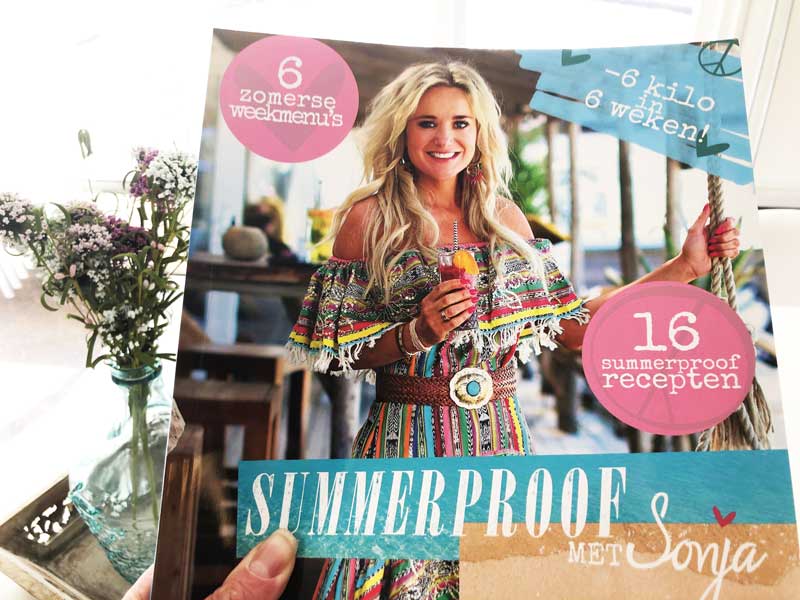 Nieuwste boek Sonja Bakker met weekmenu's en recepten, Summerproof