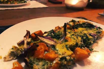 Recept: Frittata met zoete aardappel en spinazie