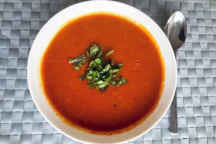 Zoete tomatensoep als maaltijdsoep. Gezond recept