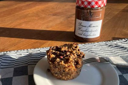 Recept havermoutmuffins met hazelnootpasta