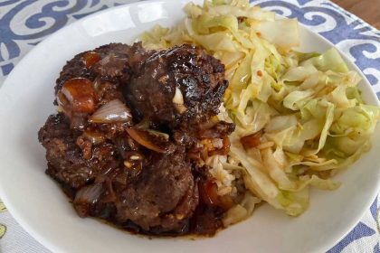 Recept zoete gehaktballetjes met rijst en spitskool
