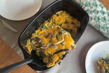 Makkelijk recept, frittata met spinazie