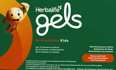 Herbalife Gels, kauwbare voedingssupplementen voor kinderen en volwassenen.