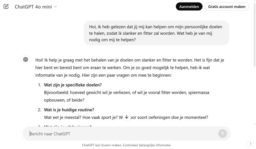 ChatGPT voor persoonlijke doelen. Hoe werkt dat?