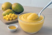 Mango-kokos sorbet, gezond recept uit de Ninja Creami
