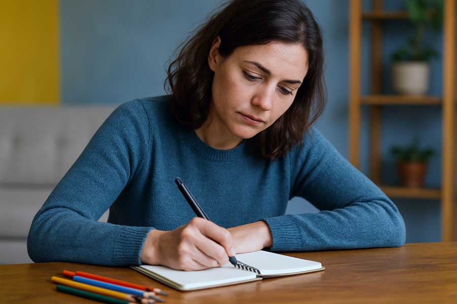 Schrijven helpt bij sombere gevoelens
