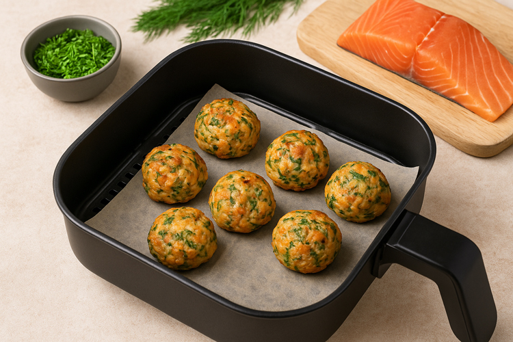 Zalmballetjes met verse kruiden