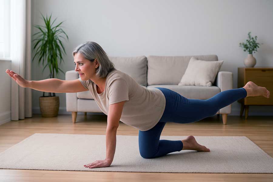 Thuis oefeningen doen voor een sterke romp die helpen tegen lage rugpijn
