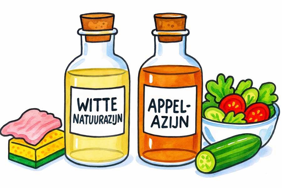 De verschillen tussen natuurazijn en appelazijn