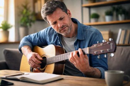 Door ongemak kun je groeien, zoals ook bij het leren spelen van een gitaar