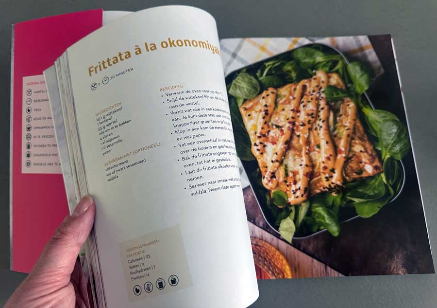 Voorbeeld recept uit het kookboek Lunchen zonder boterham, to go