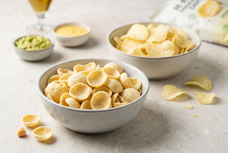 Is kikkererwtenchips veel gezonder dan gewone naturel chips?